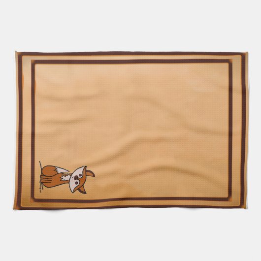 figdewdrops Fig the fox kitchen towel キッチンタオル (横)