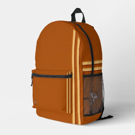 figdewdrops Fig the fox Orange Backpack プリントバックパック (裏面右端)