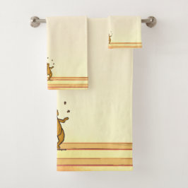 figdewdrops Juggling Squirrel Bath Towel Set バスタオルセット