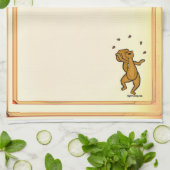 figdewdrops Juggling Squirrel kitchen towel キッチンタオル (折り畳み)