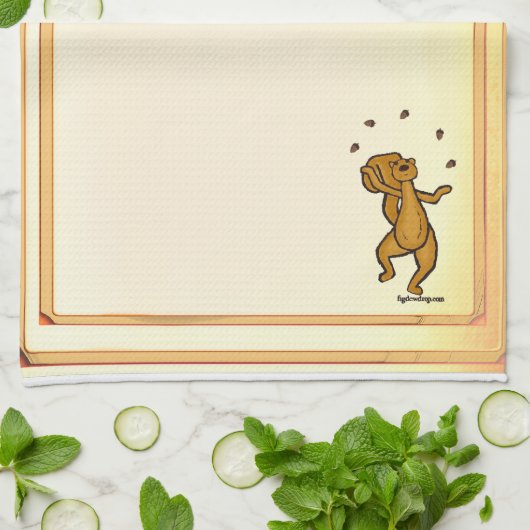 figdewdrops Juggling Squirrel kitchen towel キッチンタオル (折り畳み)