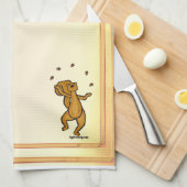 figdewdrops Juggling Squirrel kitchen towel キッチンタオル (四つ折り)