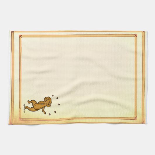 figdewdrops Juggling Squirrel kitchen towel キッチンタオル (横)