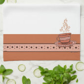 figdewdrops Orange Relax Cup kitchen towel キッチンタオル (折り畳み)