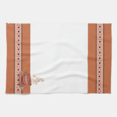 figdewdrops Orange Relax Cup kitchen towel キッチンタオル (横)