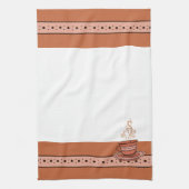 figdewdrops Orange Relax Cup kitchen towel キッチンタオル (縦)