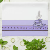 figdewdrops Violet Purple Relax Cup kitchen towel キッチンタオル (折り畳み)