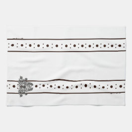 figdewdrops White flowers Relax Cup kitchen towel キッチンタオル