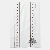figdewdrops White flowers Relax Cup kitchen towel キッチンタオル (縦)