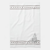 figdewdrops White Relax Cup kitchen towel キッチンタオル (縦)