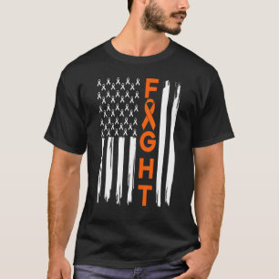 Fight肺生存者Usa国旗Copd認識度月 Tシャツ