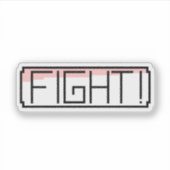 "Fight" ゲーマーの懐かしさ シール (正面)