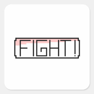 "Fight" ゲーマーの懐かしさ スクエアシール