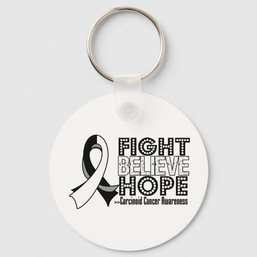 Fight 信じ Hope – カルチノイドがん キーホルダー (正面)