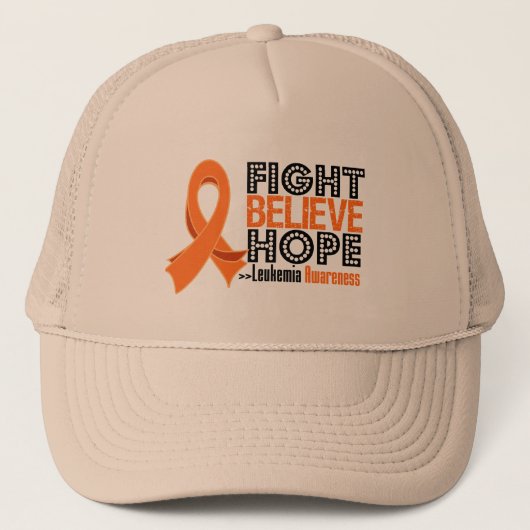 Fight 信じ Hope – 白血病 キャップ (正面)