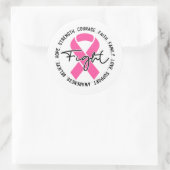 Fight Breast Cancer Awareness ラウンドシール (バッグ)