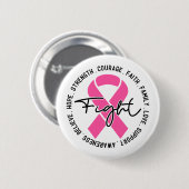Fight Breast Cancer Awareness 缶バッジ (正面&裏面)