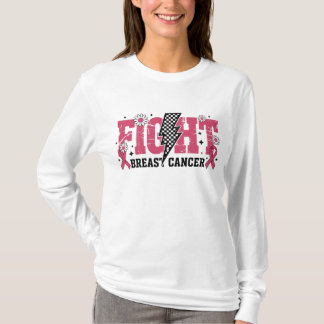 Fight Breast Cancer Distressed Lightning Bolt Tシャツ