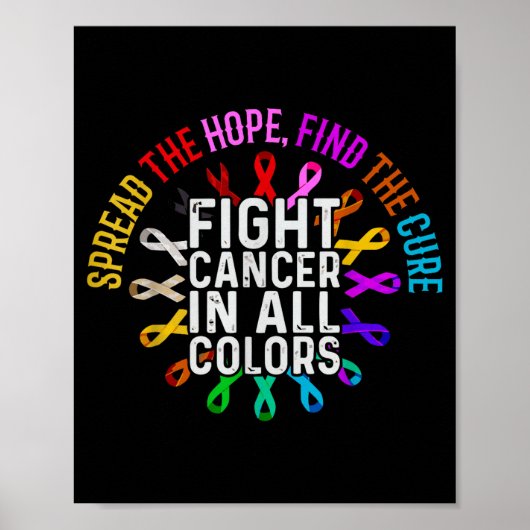 Fight Cancer All Every Color Awareness Support ポスター (正面)