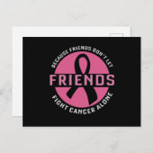 Fight Cancer Alone Friends Matching Breast Cancer ポストカード (正面/裏面)