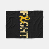 Fight Childhood Cancer Awareness 2  フリースブランケット (正面(横))