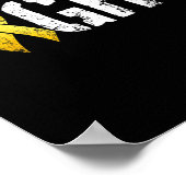 Fight Childhood Cancer Military Style Awareness Ri ポスター (角)