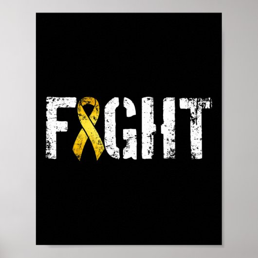 Fight Childhood Cancer Military Style Awareness Ri ポスター (正面)