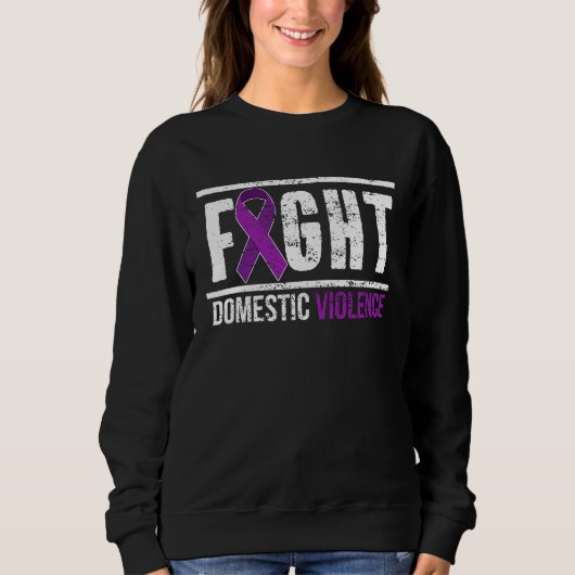 Fight Domestic Violence Awareness Survivor スウェットシャツ (正面)