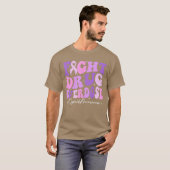 Fight Drug Overdose Purple Ribbon Opioid Overdose  Tシャツ (正面フル)