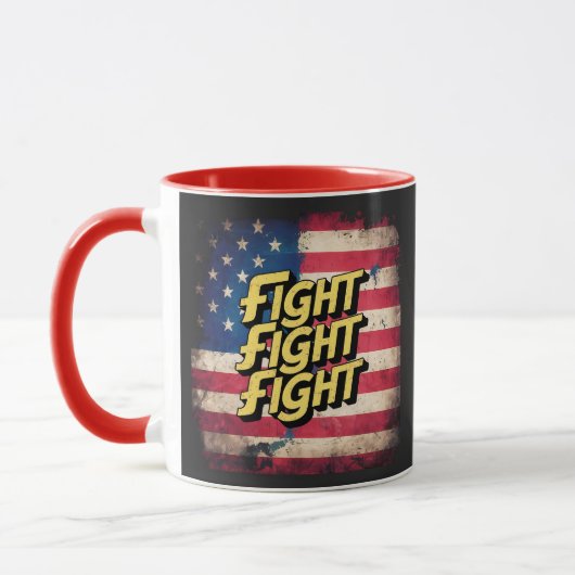 Fight Fight Fight - élection Donal Trump マグカップ (左)