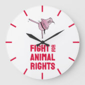 Fight for Animal Rights ラージ壁時計 (正面)