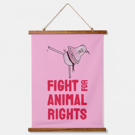 Fight for Animal Rights 吊り下げ型タペストリー (正面)