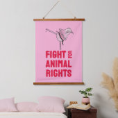 Fight for Animal Rights 吊り下げ型タペストリー (寝室)