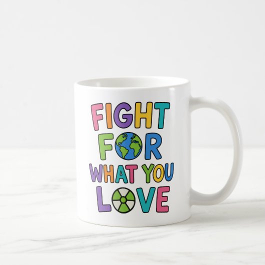Fight For What You Love Nuclear Power Future コーヒーマグカップ (右)
