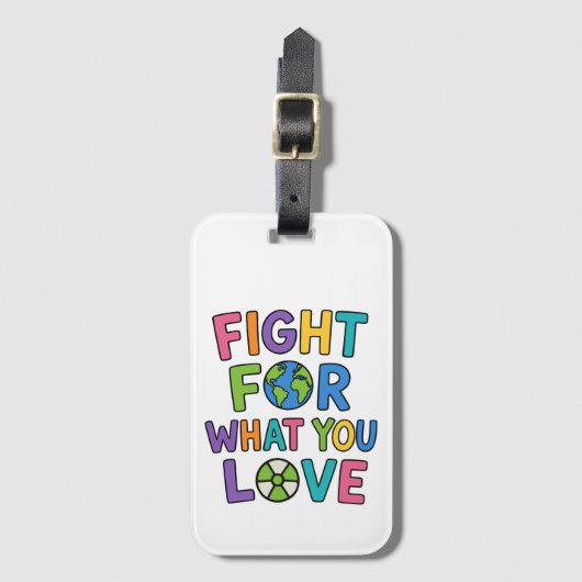Fight For What You Love Nuclear Power Future ラゲッジタグ (正面縦)
