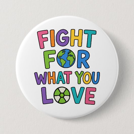 Fight For What You Love Nuclear Power Future 缶バッジ (正面)