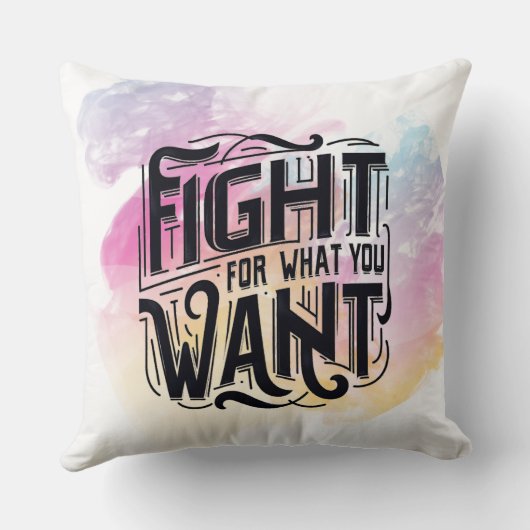 Fight for what you want クッション (裏面)