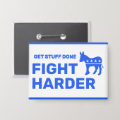 Fight Harder™ ボタン (カスタマイズ可能!) 缶バッジ (正面/裏面)
