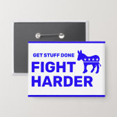 Fight Harder™ ボタン(カスタマイズ可能!) 缶バッジ (正面/裏面)