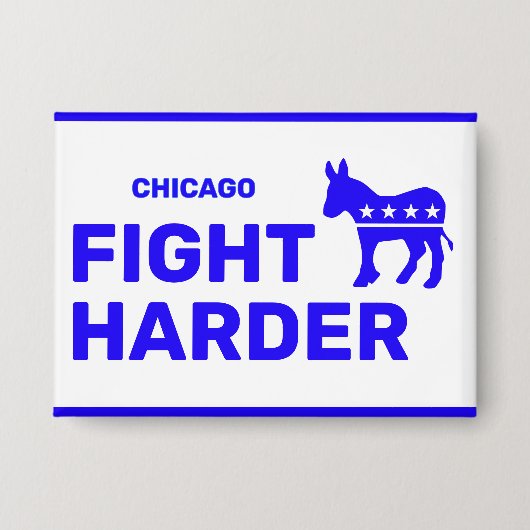 Fight Harder™ ボタン (カスタマイズ可能!) 缶バッジ (正面)