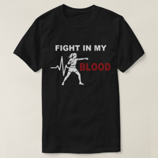 Fight In My Blood Women Boxing Motivation Tシャツ