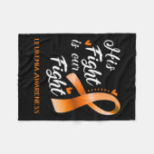 Fight Is Our Fight Leukemia認識度Support Leuk フリースブランケット (正面(横))