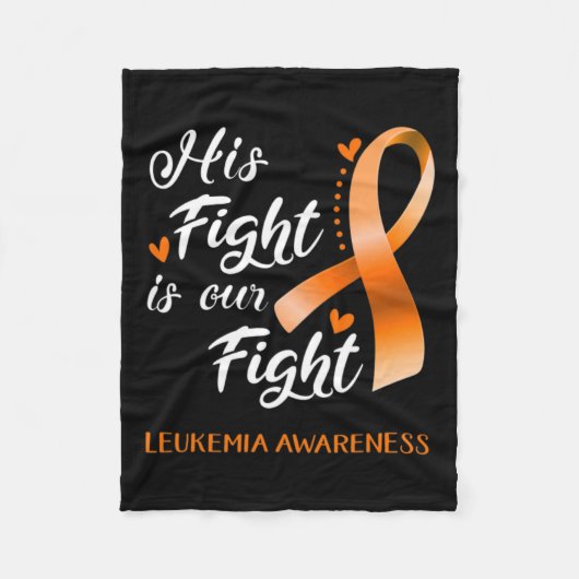 Fight Is Our Fight Leukemia認識度Support Leuk フリースブランケット (正面)