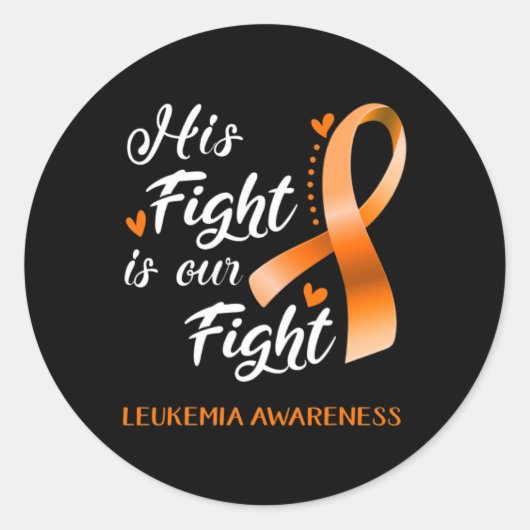 Fight Is Our Fight Leukemia認識度Support Leuk ラウンドシール (正面)