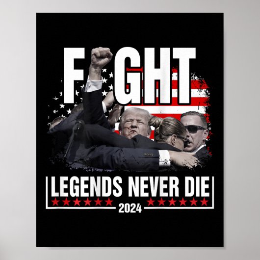 Fight Legends Never Die 2024トランプ射撃、 発砲（Ba上） ポスター (正面)
