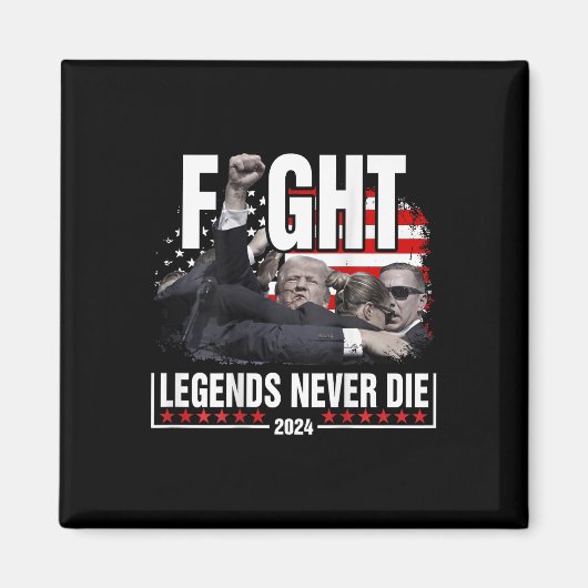 Fight Legends Never Die 2024トランプ射撃、 発砲(Ba上) マグネット (正面)