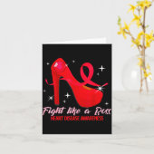 Fight Like A Boss Heart Health Heart Disease Aware カード (黄色い花)