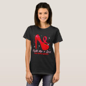 Fight Like A Boss Heart Health Heart Disease Aware Tシャツ (正面フル)