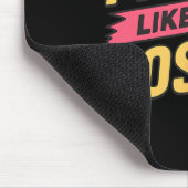 Fight Like A Boss Pink Ribbon Boxing Breast Cancer マウスパッド (コーナー)