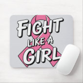 Fight Like a Girl | 乳がん啓発デザイン マウスパッド (マウス)